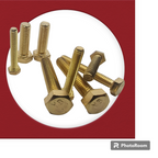 Solid Brass Bolts — Hex Head DIN 933 (M4–M8, Pack of 10)