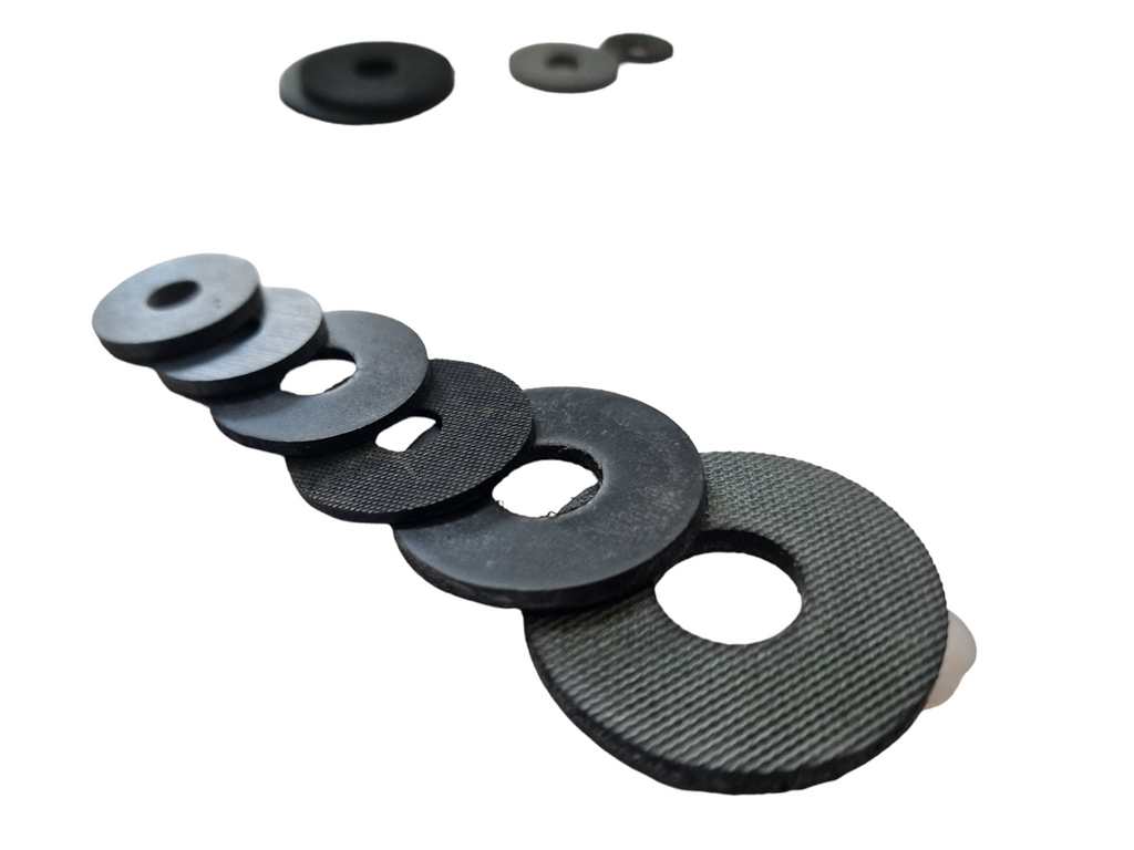 Black Rubber Penny Washers M5–M12 — DIN 9021 Sealing