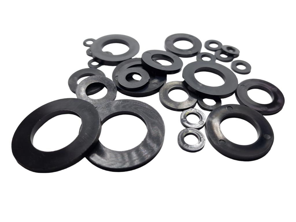 Black Nylon Flat Washers M3–M20 — Nylon 66 DIN 125A