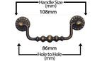 Vintage Cabinet Handle — Old Brass, Model 400B BR