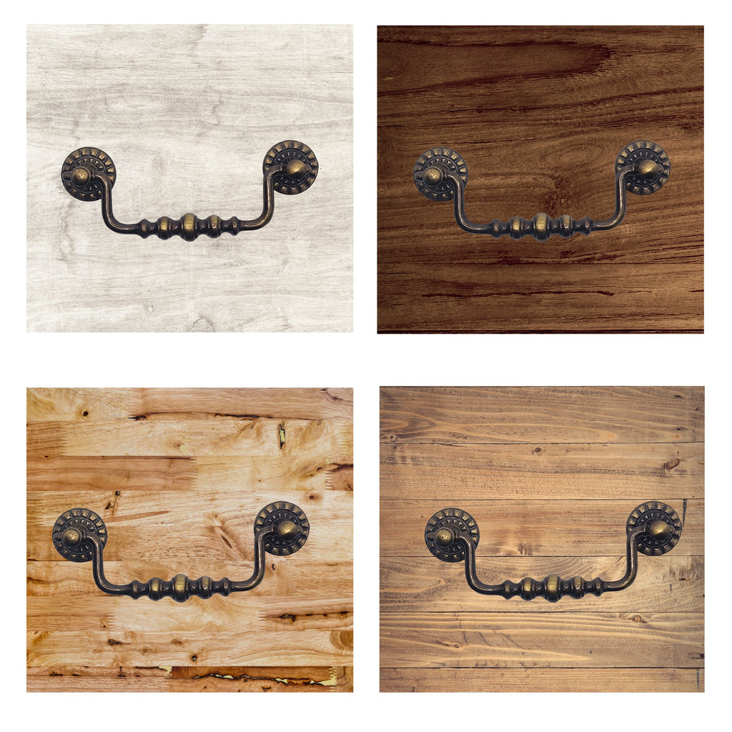 Vintage Cabinet Handle — Old Brass, Model 400B BR
