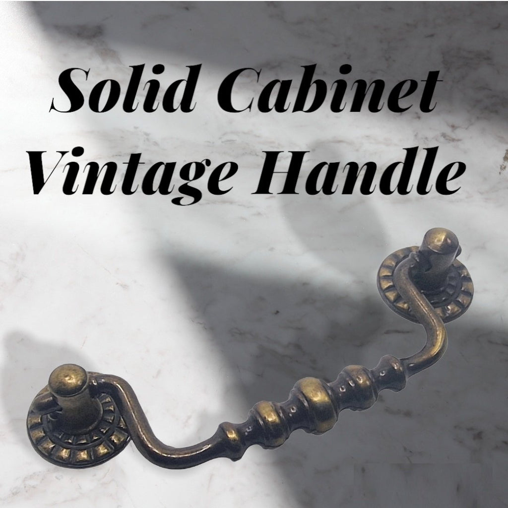 Vintage Cabinet Handle — Old Brass, Model 400B BR