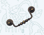 Vintage Cabinet Handle — Old Brass, Model 400B BR