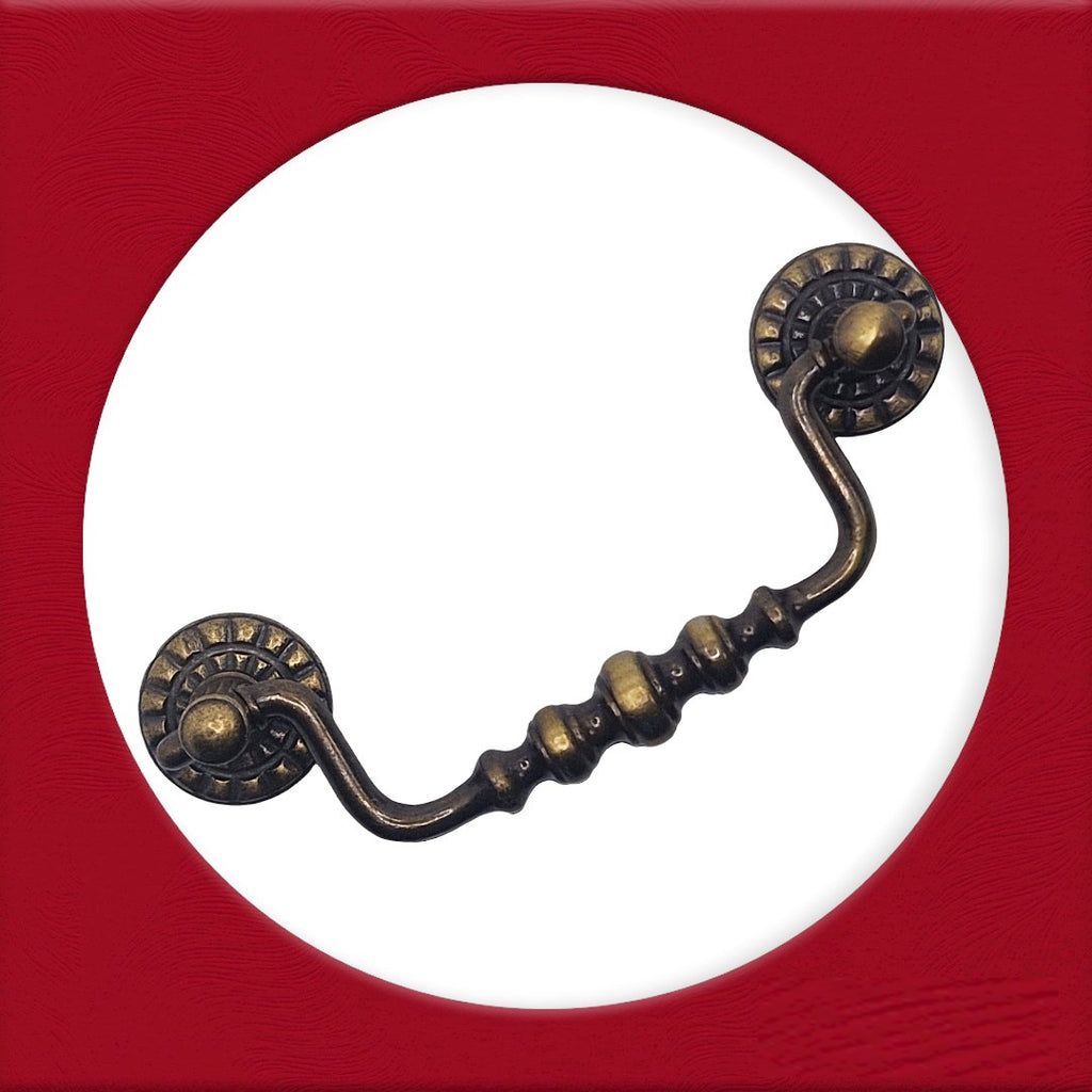 Vintage Cabinet Handle — Old Brass, Model 400B BR