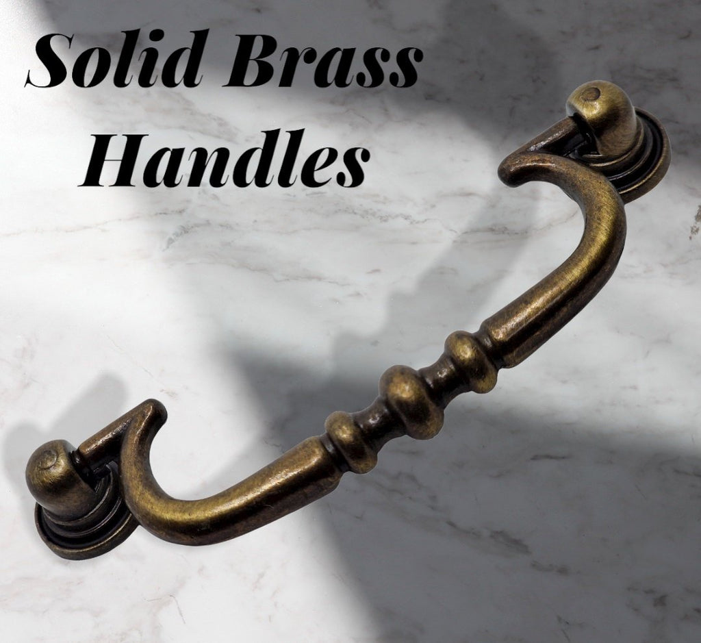 Vintage Cabinet Handle — Old Brass, Model 403G BR