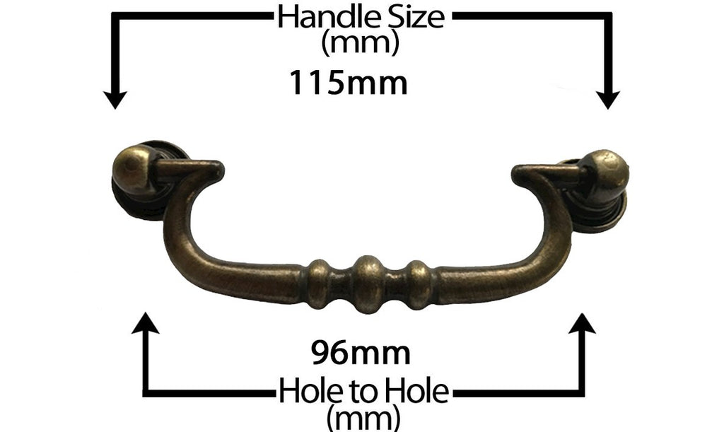Vintage Cabinet Handle — Old Brass, Model 403G BR