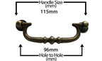 Vintage Cabinet Handle — Old Brass, Model 403G BR