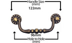 Vintage Cabinet Handle — Old Brass, Model 452/3 BR