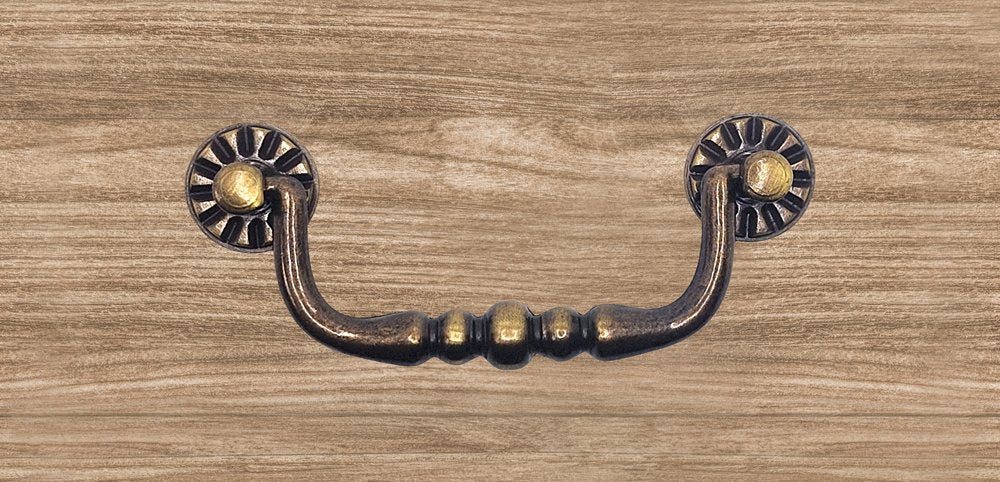 Vintage Cabinet Handle — Old Brass, Model 452/3 BR