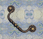 Vintage Cabinet Handle — Old Brass, Model 452/3 BR
