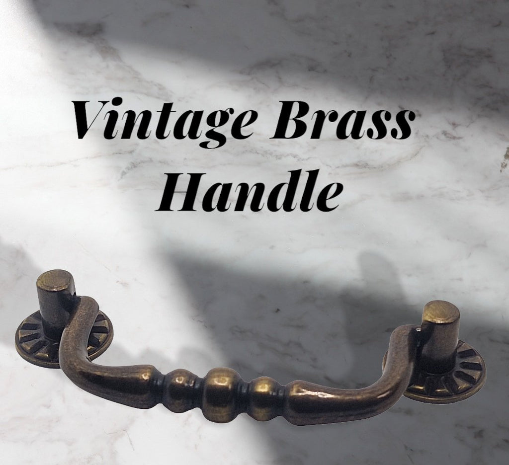 Vintage Cabinet Handle — Old Brass, Model 452/3 BR