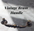 Vintage Cabinet Handle — Old Brass, Model 452/3 BR