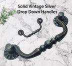 Vintage Cabinet Handle — Old Silver, Model 452/3 VA