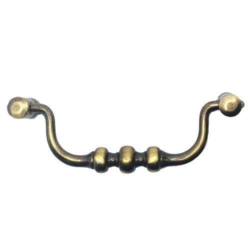 Vintage Cabinet Handle — Old Brass, Model 466 BR