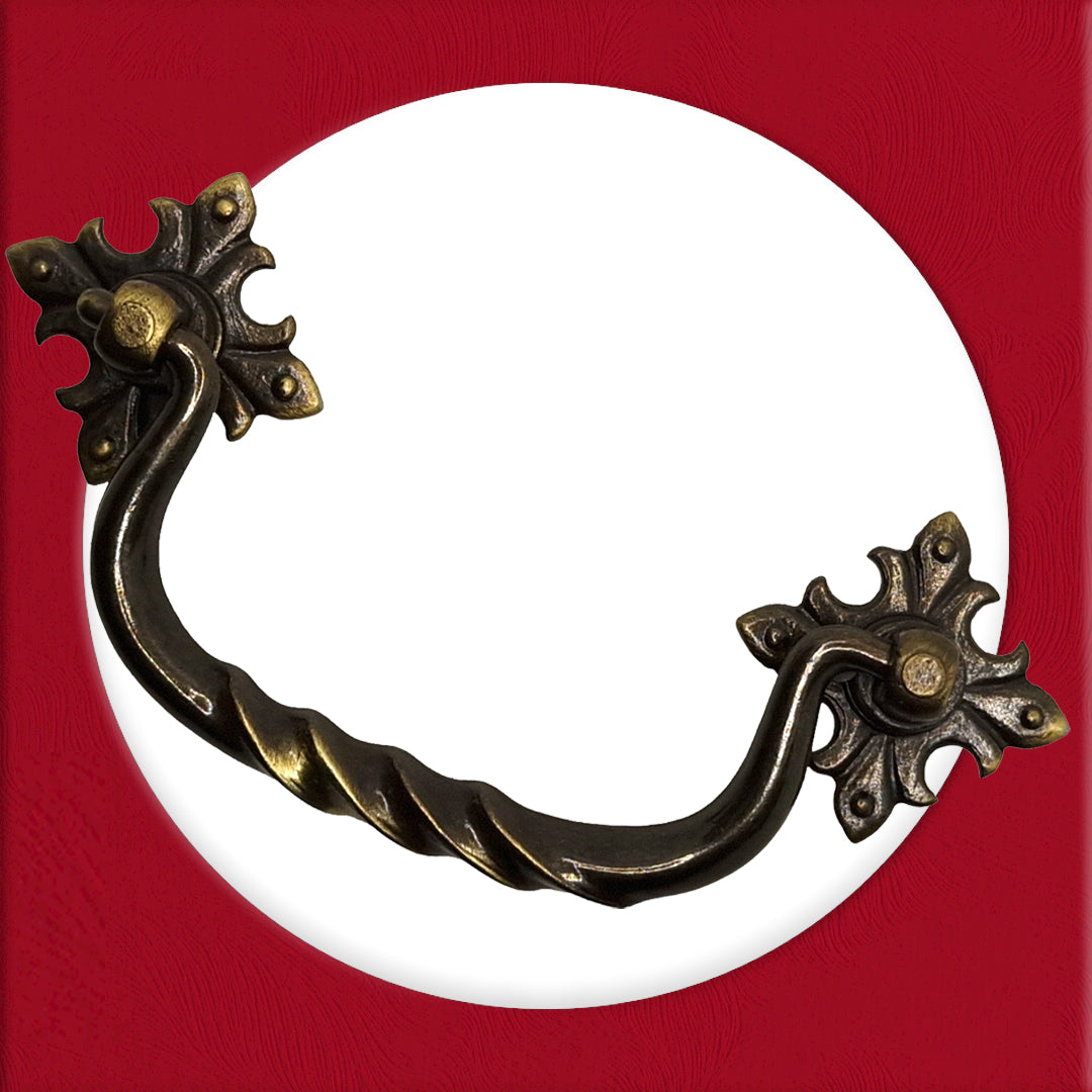 Vintage Cabinet Handle — Old Brass, Model 415 BR