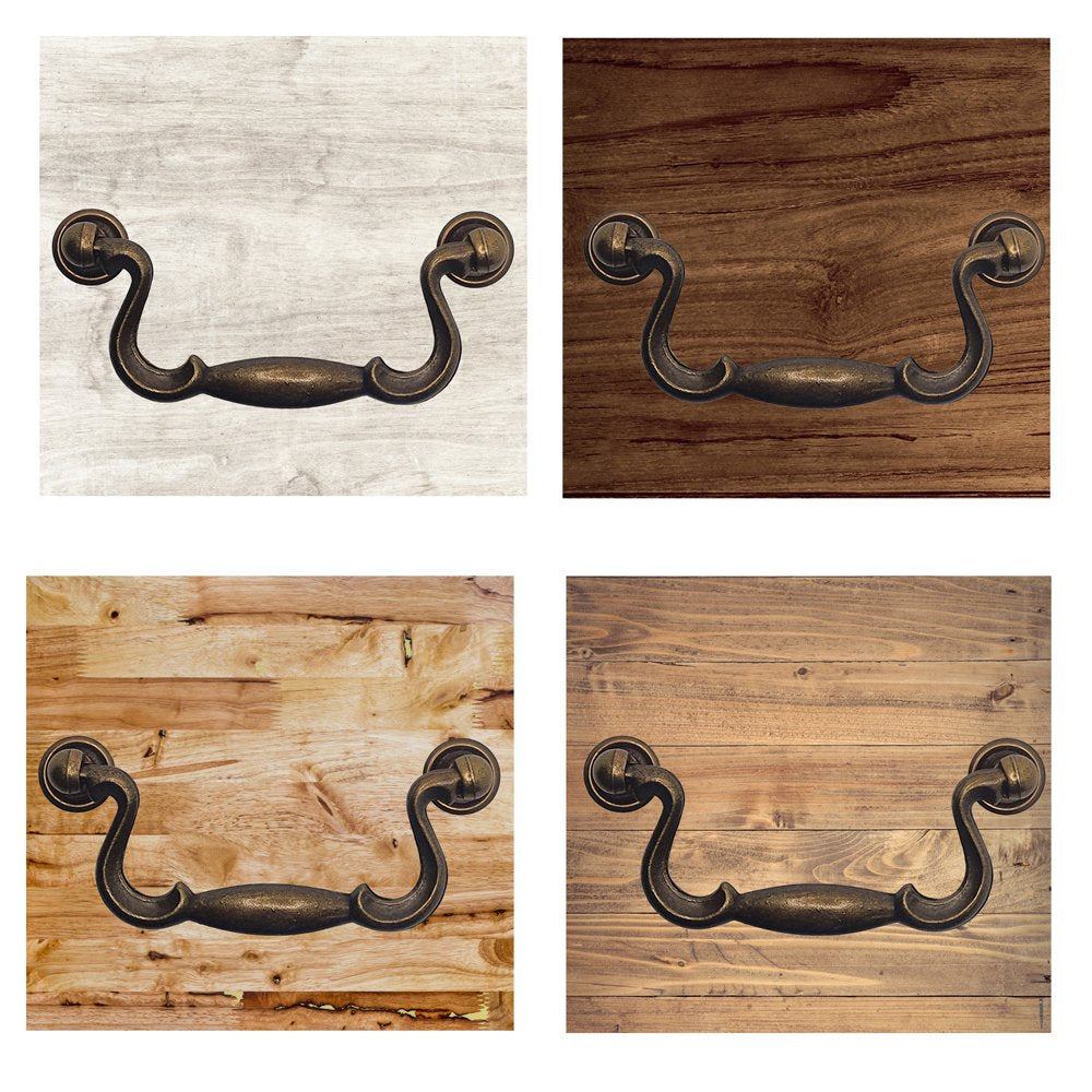 Vintage Cabinet Handle — Old Brass, Model 644-07