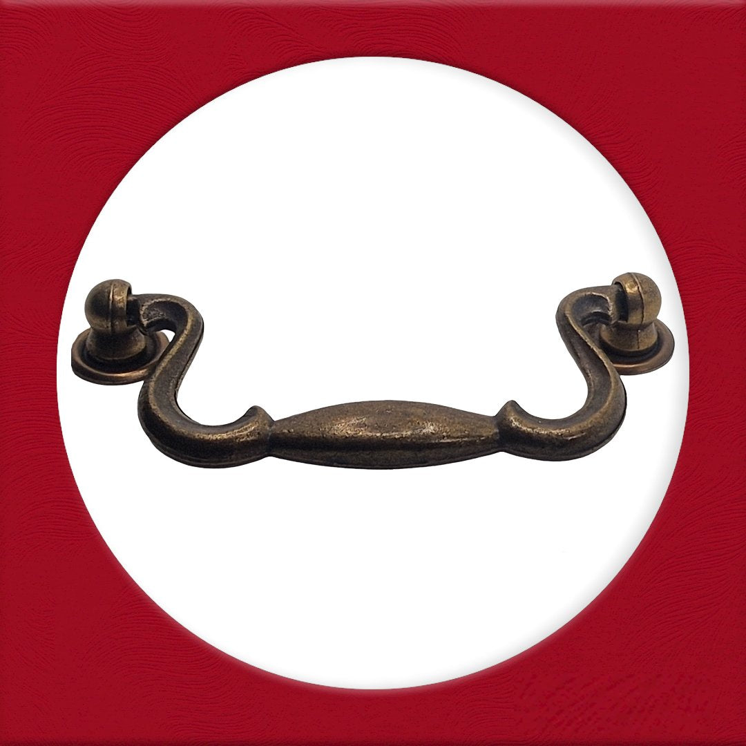 Vintage Cabinet Handle — Old Brass, Model 644-07