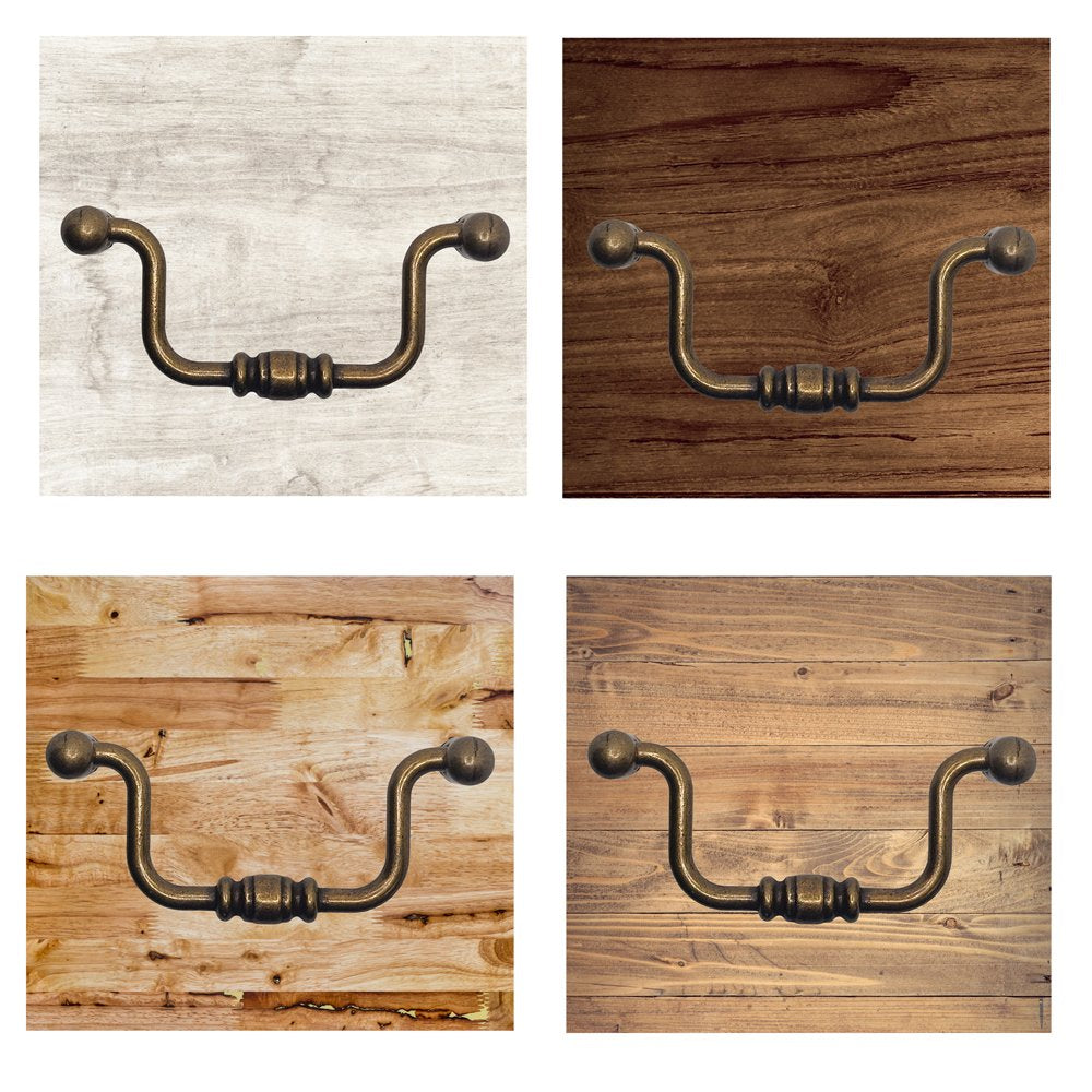Vintage Cabinet Handle — Old Brass, Model 645-28