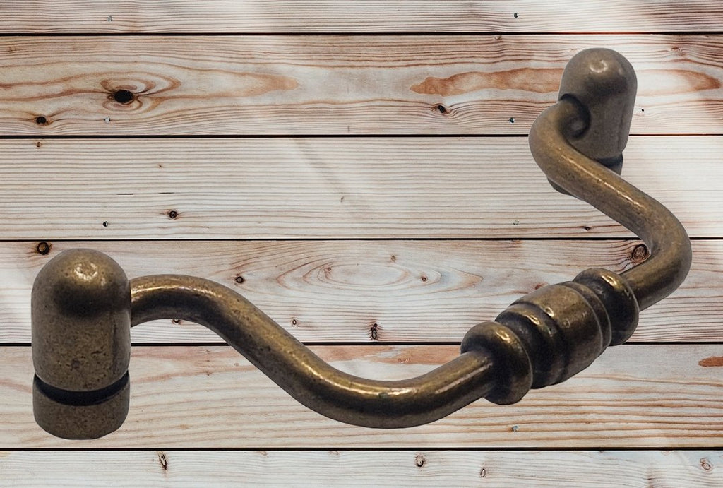 Vintage Cabinet Handle — Old Brass, Model 645-28