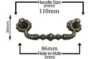 Vintage Cabinet Handle — Old Brass, Model 645-45