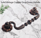 Vintage Cabinet Handle — Antique Copper, Model 645-45