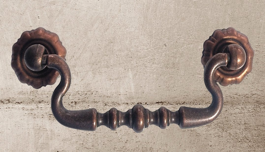 Vintage Cabinet Handle — Antique Copper, Model 645-45