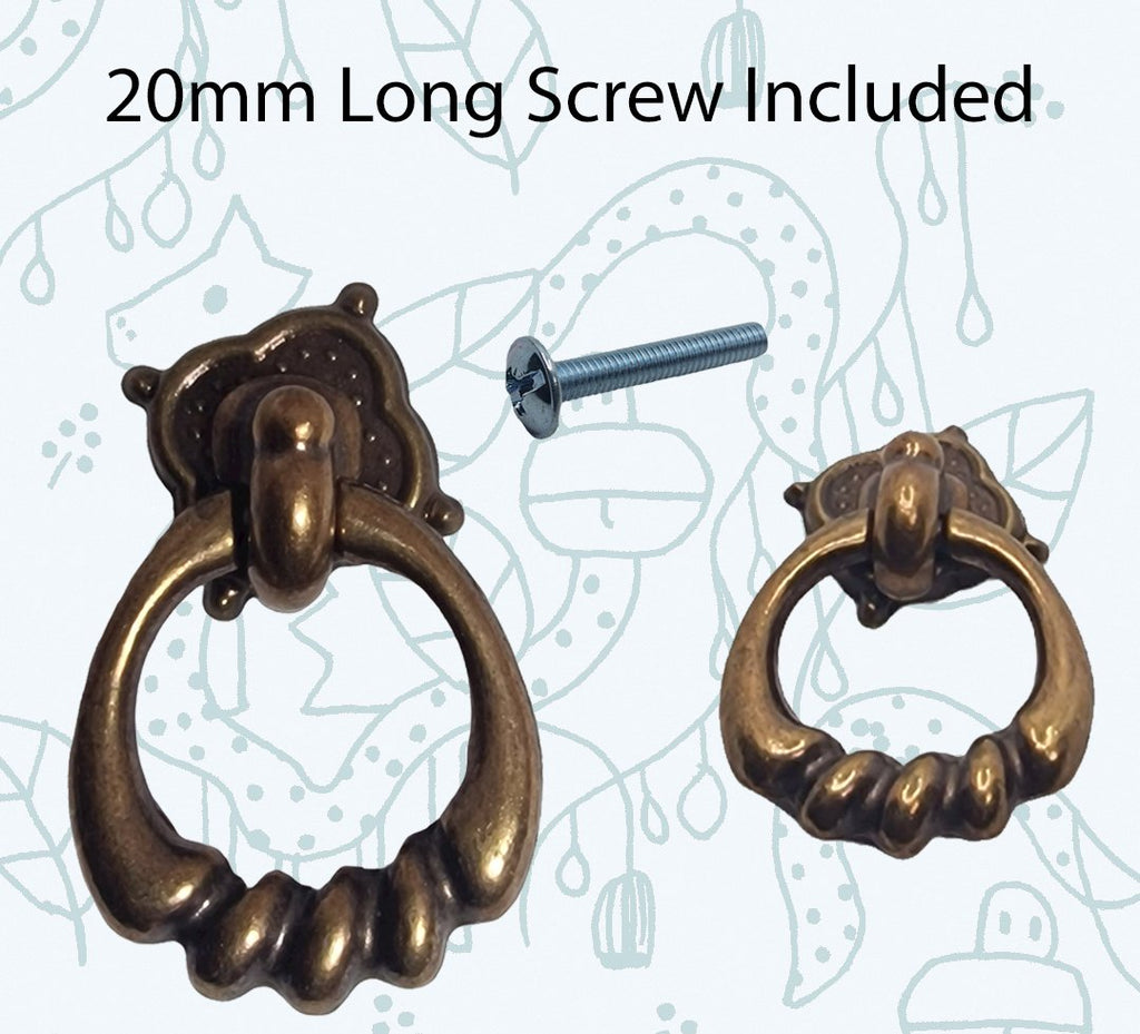 Vintage Cabinet Handle — Old Brass, Model 645-46