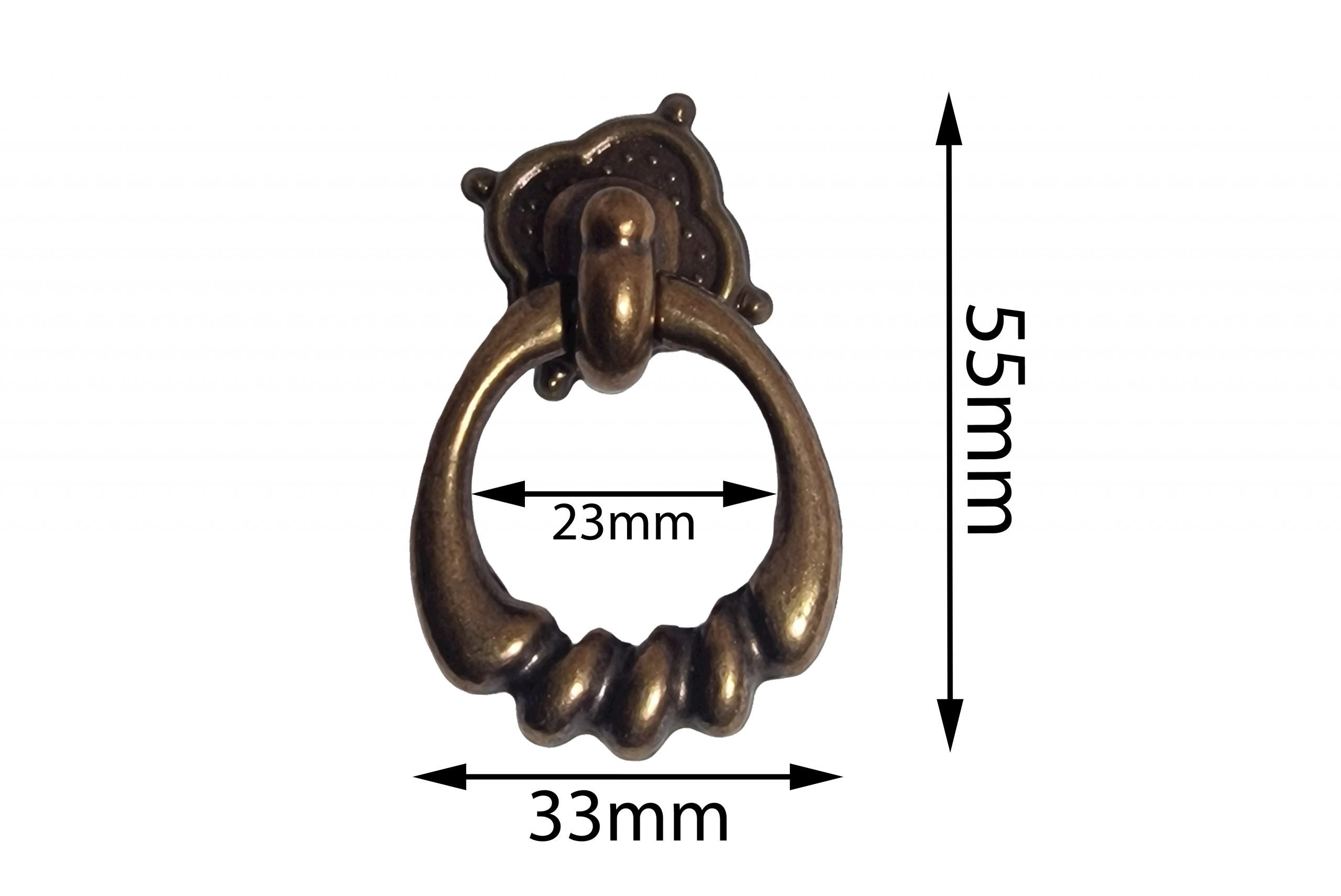 Vintage Cabinet Handle — Old Brass, Model 645-46