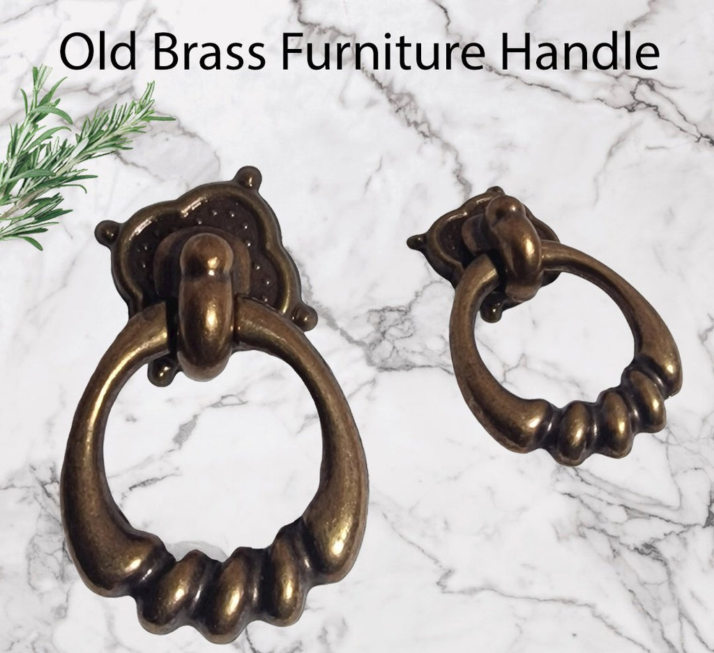 Vintage Cabinet Handle — Old Brass, Model 645-46