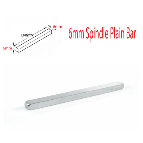 6mm Door Handle Spindle 30–150mm — Solid Steel Square Bar