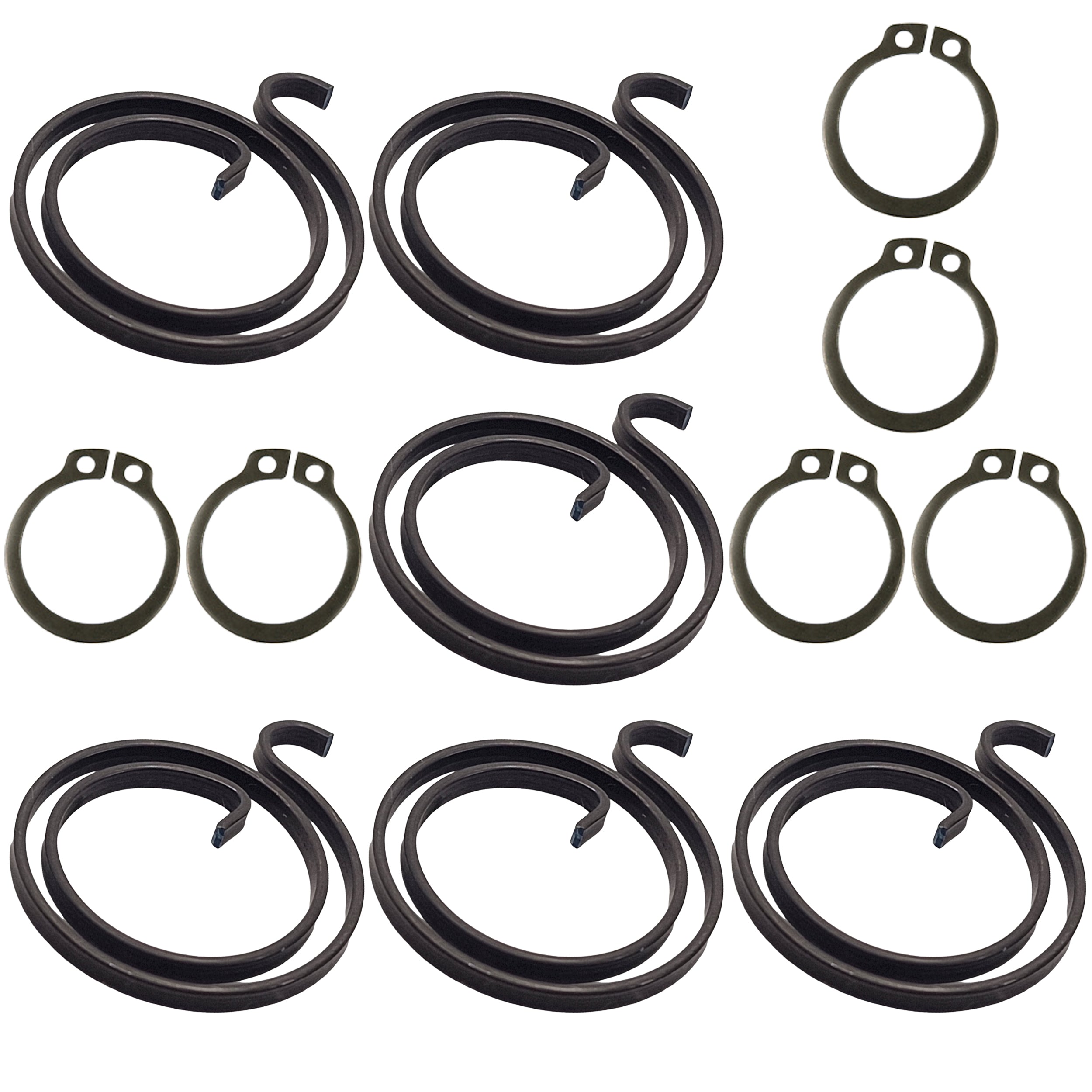 Door Handle Spring Repair Kit — 2 Turns, 2.5mm (6 Springs + 6 Circlips)