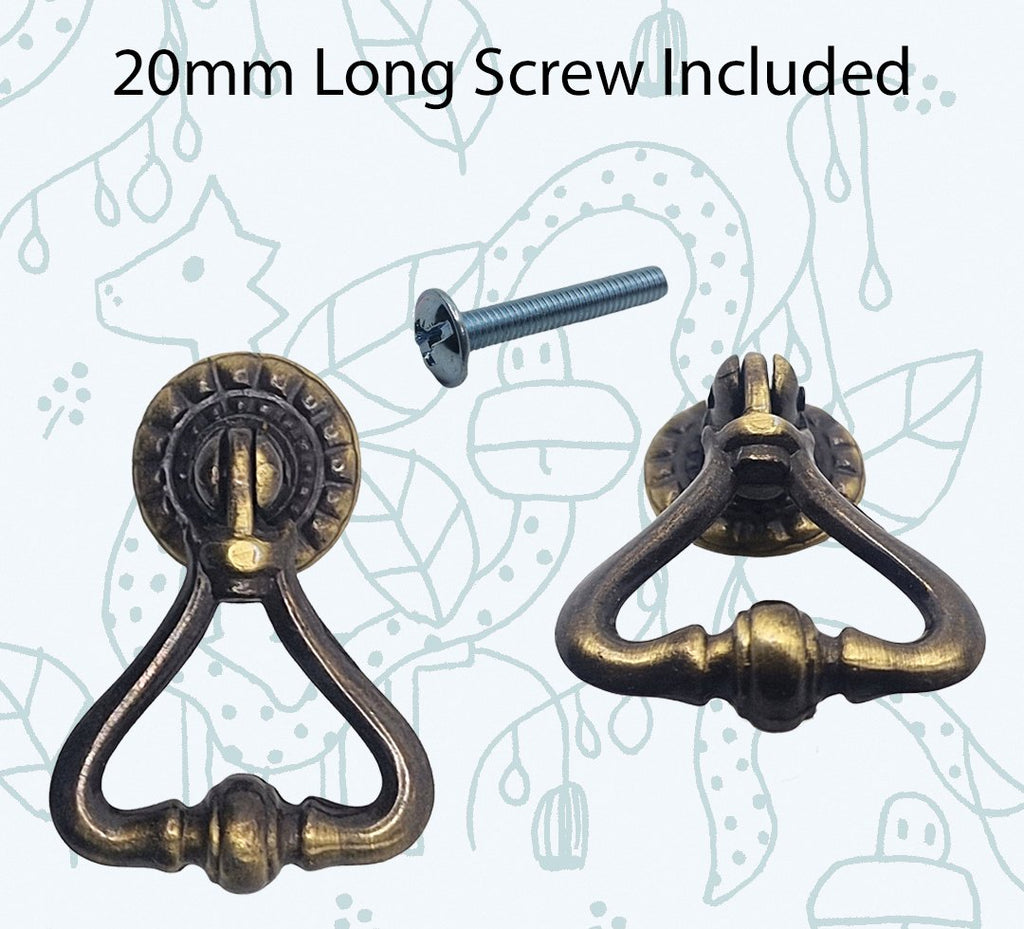 Vintage Cabinet Handle 936 BR — Old Brass