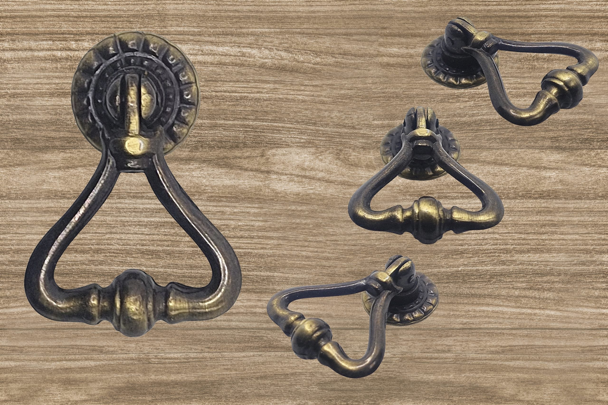Vintage Cabinet Handle 936 BR — Old Brass