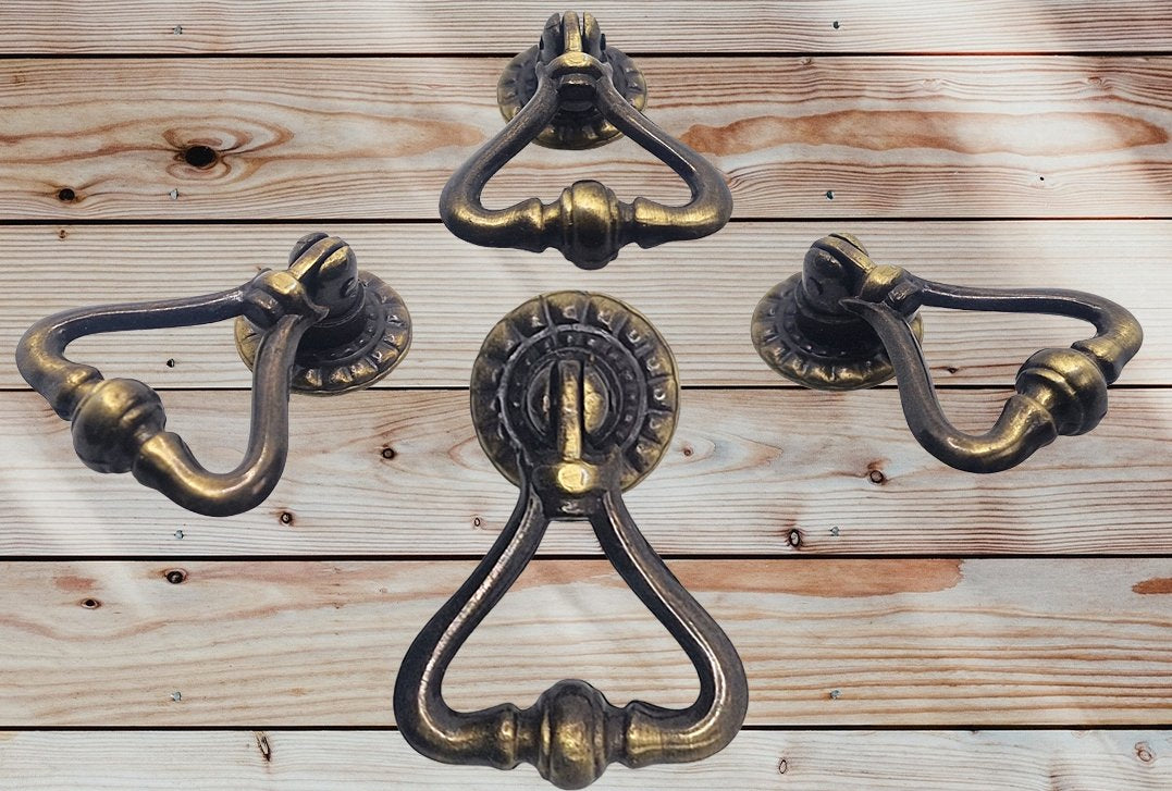 Vintage Cabinet Handle 936 BR — Old Brass