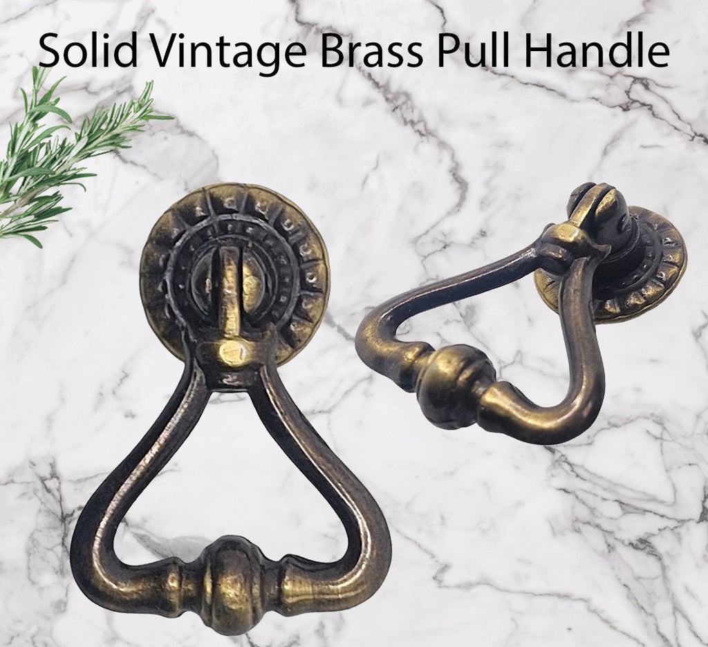 Vintage Cabinet Handle 936 BR — Old Brass