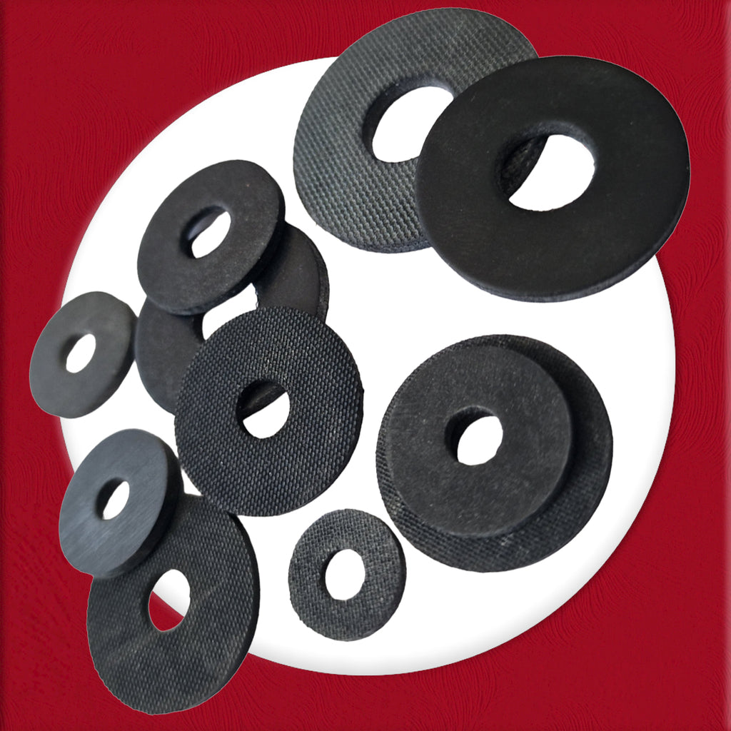Black Rubber Penny Washers M5–M12 — DIN 9021 Sealing