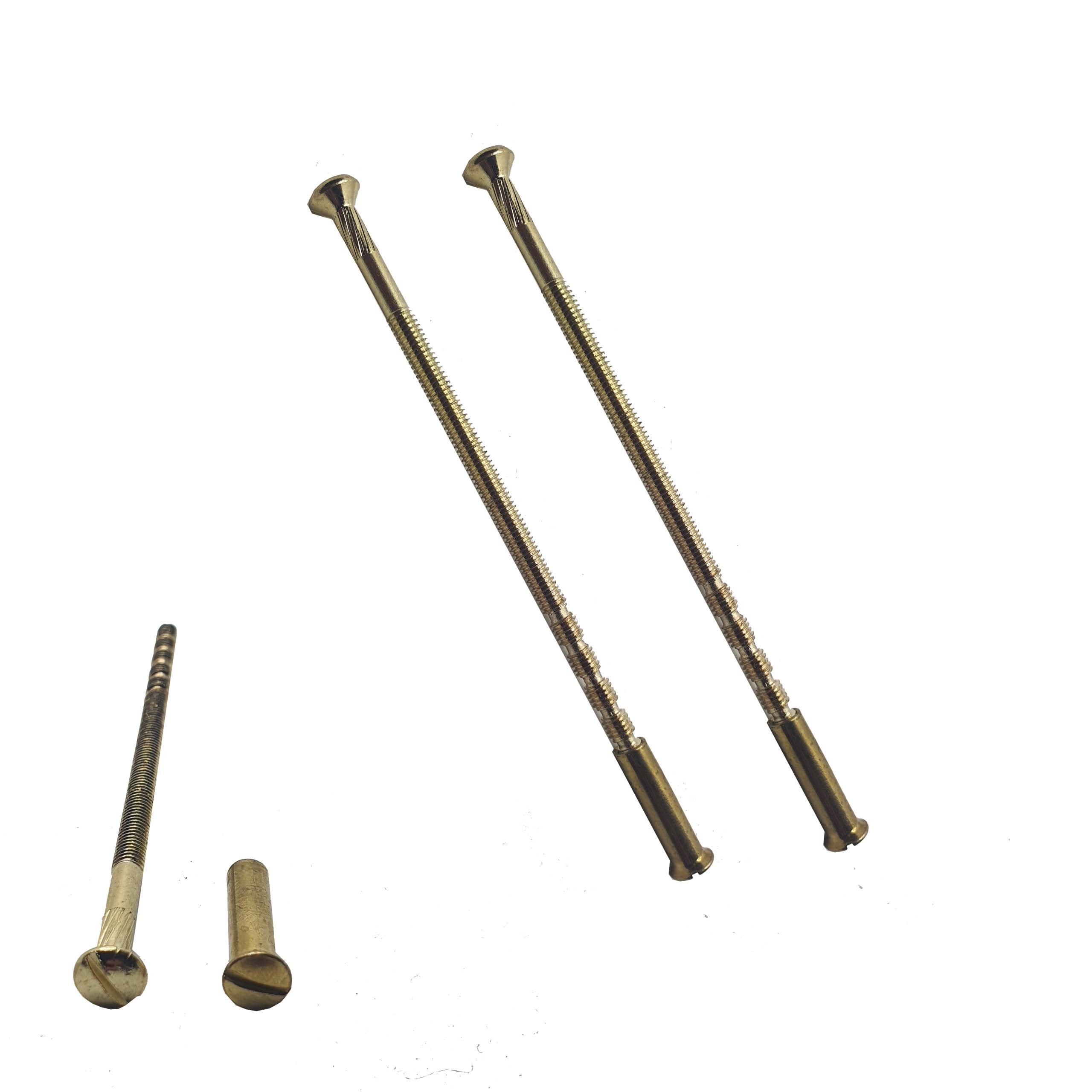 M4 Brass Door Handle Connecting Screw — 90mm Male/Female