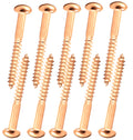 Solid Brass Wood Screws M3–M5 — Round Raised Slotted Head