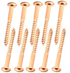 Solid Brass Wood Screws M3–M5 — Round Raised Slotted Head