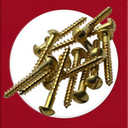 Solid Brass Wood Screws M3–M5 — Round Raised Slotted Head