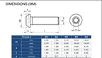 Socket Button Head Bolts M3–M8 — A2 Stainless ISO 7380