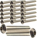 A2 stainless steel hex socket button head machine bolts – pack of 10 fully threaded bolts