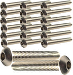 A2 stainless steel hex socket button head machine bolts – pack of 10 fully threaded bolts