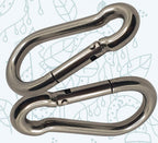 Spring-Loaded Carabiner Snap Hook — A4 Marine 316 Stainless