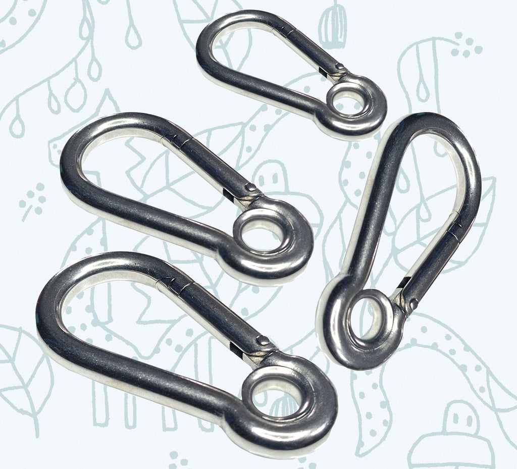 Eye Snap Carabiner Hook Spring 4–8mm — A4 Marine 316