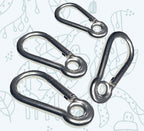 Eye Snap Carabiner Hook Spring 4–8mm — A4 Marine 316