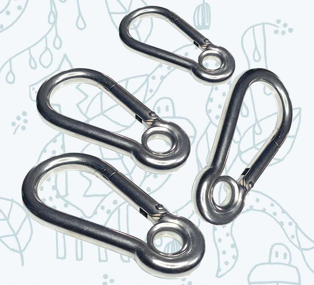 Eye Snap Carabiner Hook Spring 4–8mm — A4 Marine 316