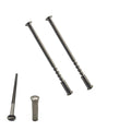 M4 Chrome Security Door Handle Screw — 90mm with Carriage Sleeve
