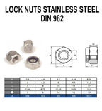 Nyloc Lock Nuts M4–M10 — A4 Marine 316 Stainless DIN 982