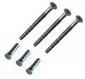 M4 Chrome Security Door Handle Screw — 60mm with Carriage Sleeve